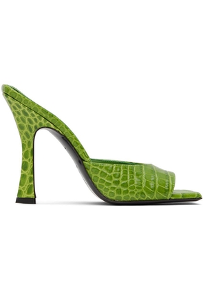 The Attico Green Anais Heeled Sandals