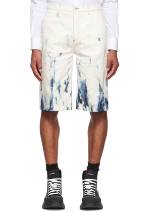 McQueen White Denim Shorts