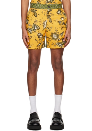 Erdem Yellow Lucas Shorts