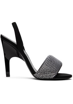 The Attico Black Rem Heeled Sandals