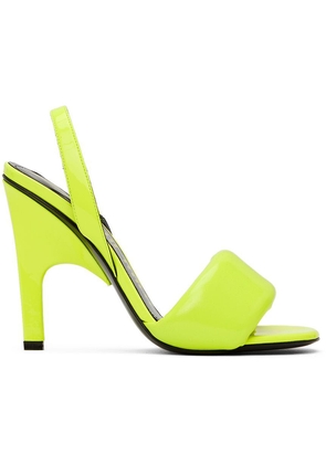 The Attico Yellow Rem Heeled Sandals