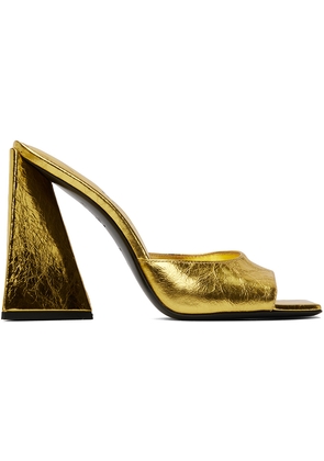 The Attico Gold Devon Mules