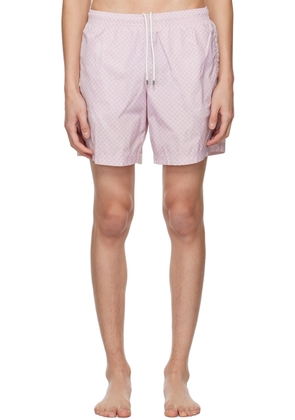McQueen Pink Polka Dots Skull Swim Shorts