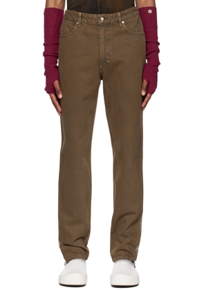 Eckhaus Latta Brown & Silver 'El Jean' Jeans