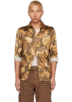 ERL Brown Printed Shirt