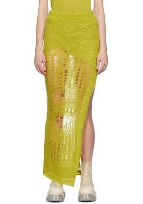 Rick Owens Yellow Ziggy Maxi Skirt