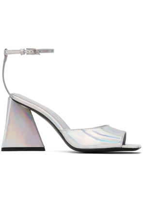 The Attico Silver Piper Heeled Sandals