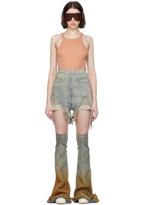 Rick Owens DRKSHDW Blue Dirt Cutoffs Denim Shorts