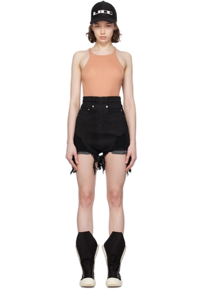 Rick Owens DRKSHDW Black Dirt Cutoffs Denim Shorts
