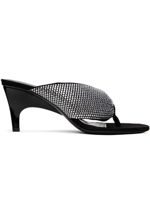 The Attico Black Rem Heeled Sandals