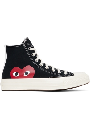 COMME des GARÇONS PLAY Black Converse Edition Chuck 70 High Top Sneakers