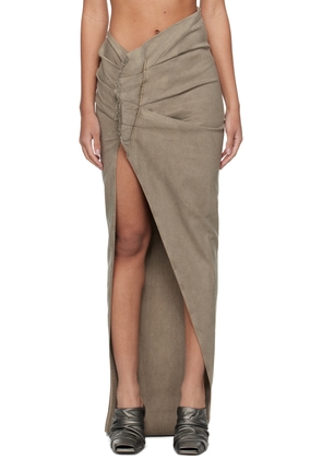 Rick Owens DRKSHDW Off-White Edfu Denim Maxi Skirt