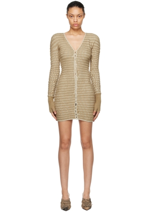 Isa Boulder Beige Cereal Minidress