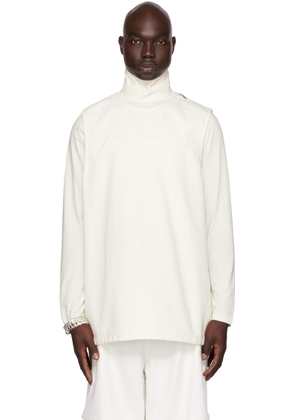 Jil Sander White Embossed Denim Tank Top