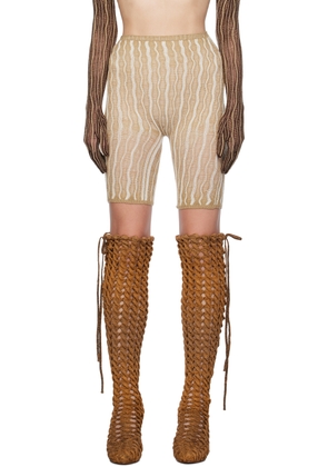 Isa Boulder SSENSE Exclusive Beige & White Shorts