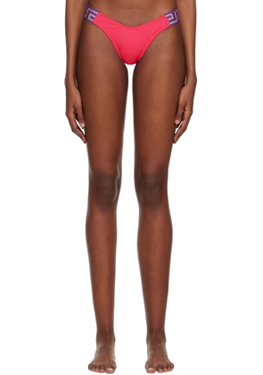 Versace Underwear Pink Greca Border Bikini Bottoms