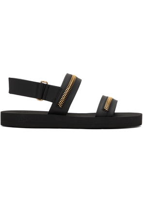 Giuseppe Zanotti Black Zip Sandals