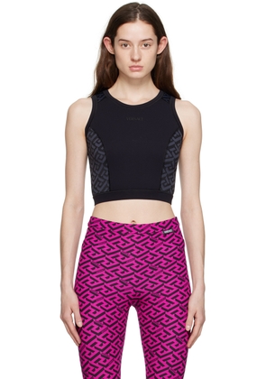 Versace Underwear Black Greca Top