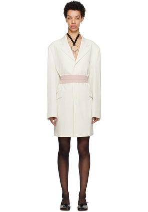 MM6 Maison Margiela Off-White Button Coat