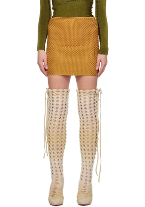 Isa Boulder SSENSE Exclusive Orange Miniskirt