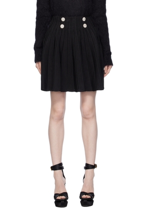 Balmain Black Skater Miniskirt