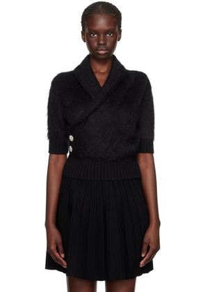 Balmain Black Wrap Sweater