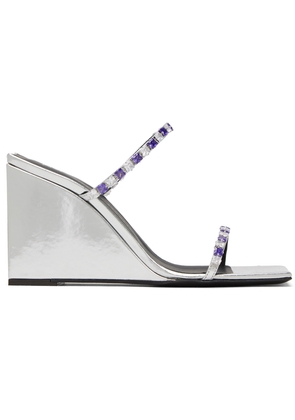 Giuseppe Zanotti Silver Shangay Heeled Sandals
