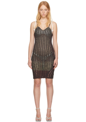 Isa Boulder Gray Minicable Reversible Midi Dress