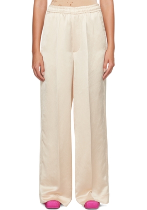 MM6 Maison Margiela Off-White Crinkled Trousers