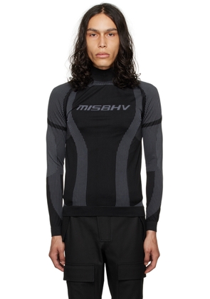 MISBHV Black Jacquard Turtleneck