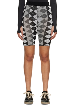 MM6 Maison Margiela Black & White Argyle Shorts