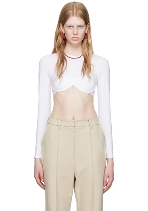 Beaufille White Ariel Long Sleeve T-Shirt