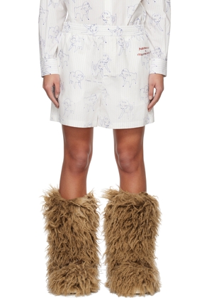 Stella McCartney White 'Sheep Can Never Sleep' Shorts
