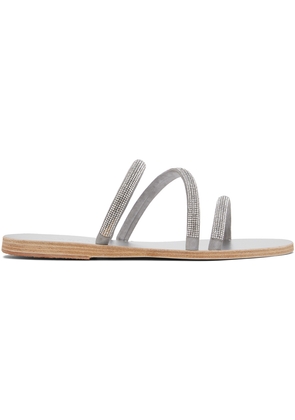 Ancient Greek Sandals Silver Polytimi Diamante Sandals