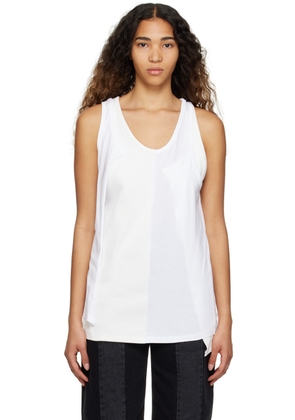 MM6 Maison Margiela White Spliced Tank Top