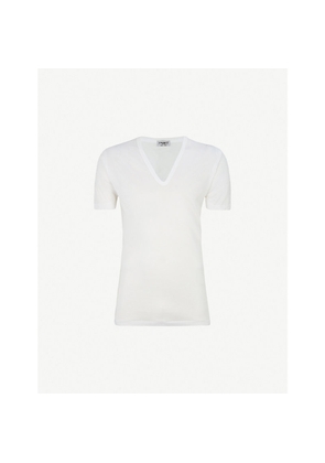 Mens Zimmerli Deep V-Neck T-Shirt