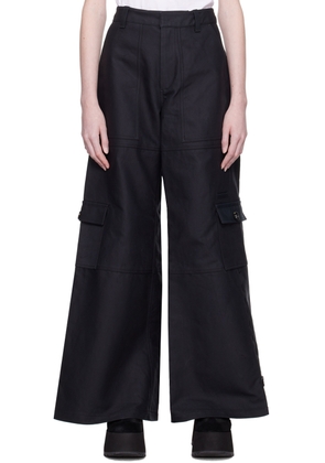 Marc Jacobs Black 'The Wide Leg' Cargo Pants