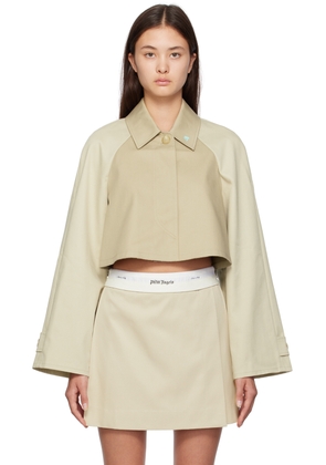 Palm Angels Beige Cropped Jacket