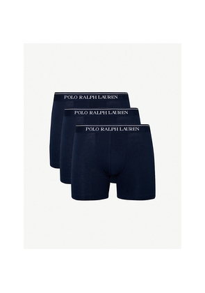 Mens Polo Ralph Lauren Pack Of Three Slim-Fit Stretch-Cotton Boxer Briefs