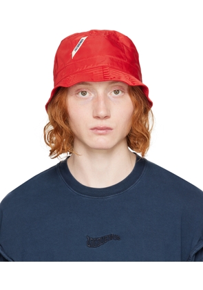 JACQUEMUS Red Le Chouchou 'Le Bob Ovalie' Bucket Hat