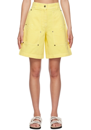 Palm Angels Yellow Rivet Shorts