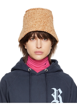 BY FAR Tan Robbie Bucket Hat