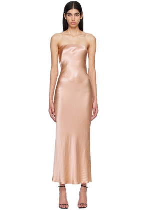 BEC + BRIDGE Gold Moon Dance Strapless Midi Dress