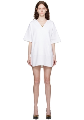 Valentino White Hooded Minidress