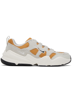 Nike Gray & Orange Tech Hera Sneakers