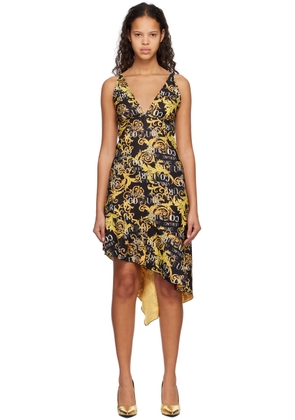 Versace Jeans Couture Black Regalia Baroque Midi Dress