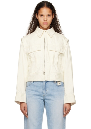 WOOYOUNGMI Off-White Paneled Denim Jacket