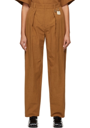 WOOYOUNGMI Tan Pleated Trousers