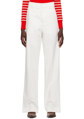 AMI Paris White Four-Pocket Trousers