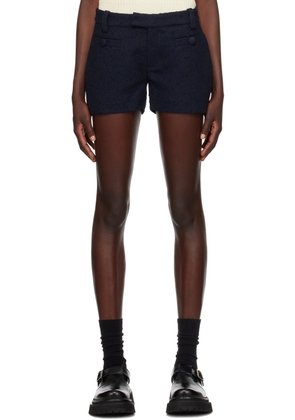 AMI Paris Navy Mini Shorts